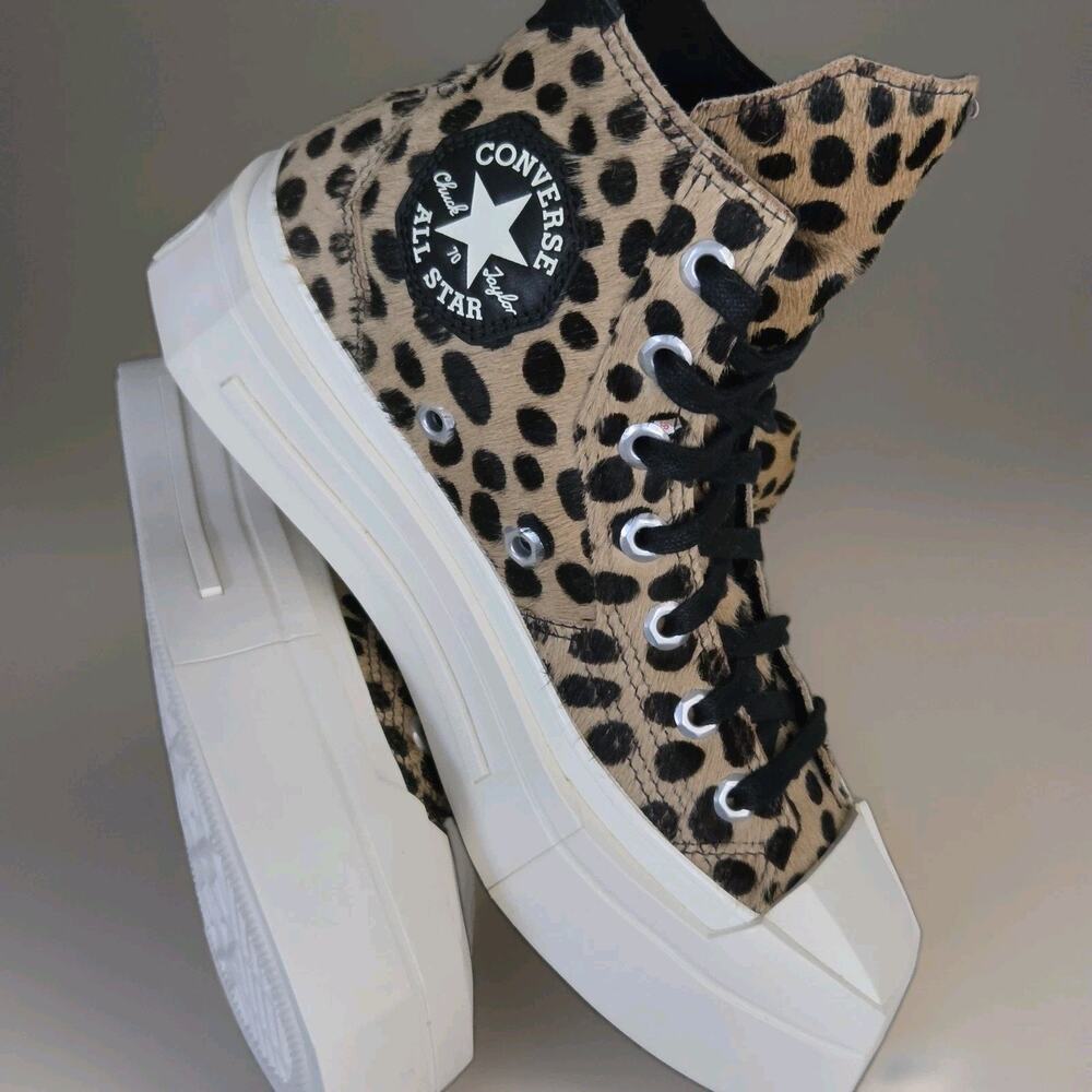 Wome's 7 Converse Chuck 70 De Luxe Squared Pony Hair